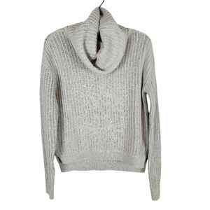 Revolve One Grey Day cotton cashmere blend knit cowl neck sweater Size XS NEW
